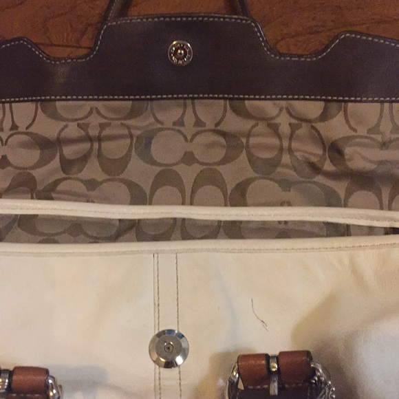 Coach white & Brown Soho bag - Picture 4 of 5